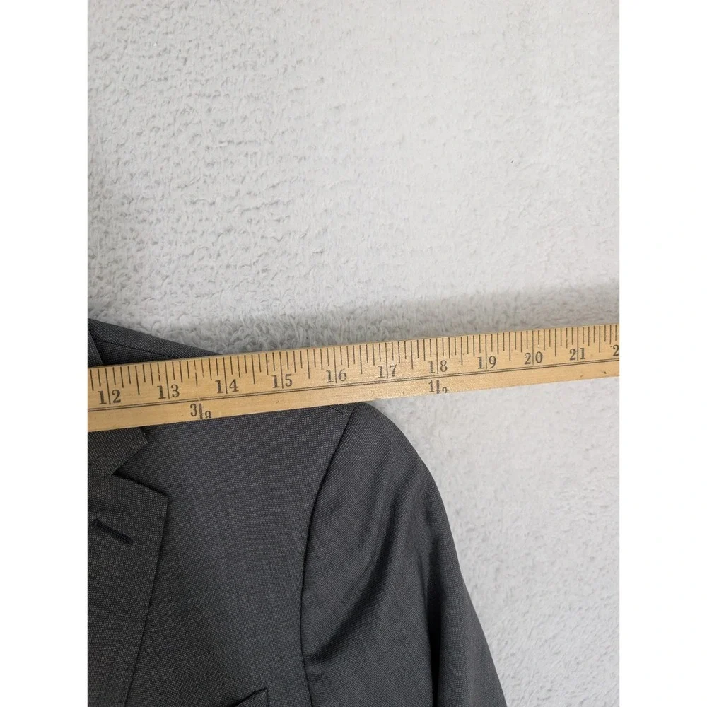 Banana Republic Mens Marzotto Super 120s Wool Charcoal‎ Gray Blazer Jacket 36R